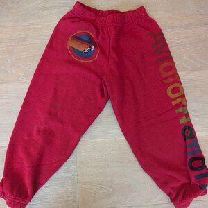 Aviator Nation kids red joggers sweatpants, Size 6